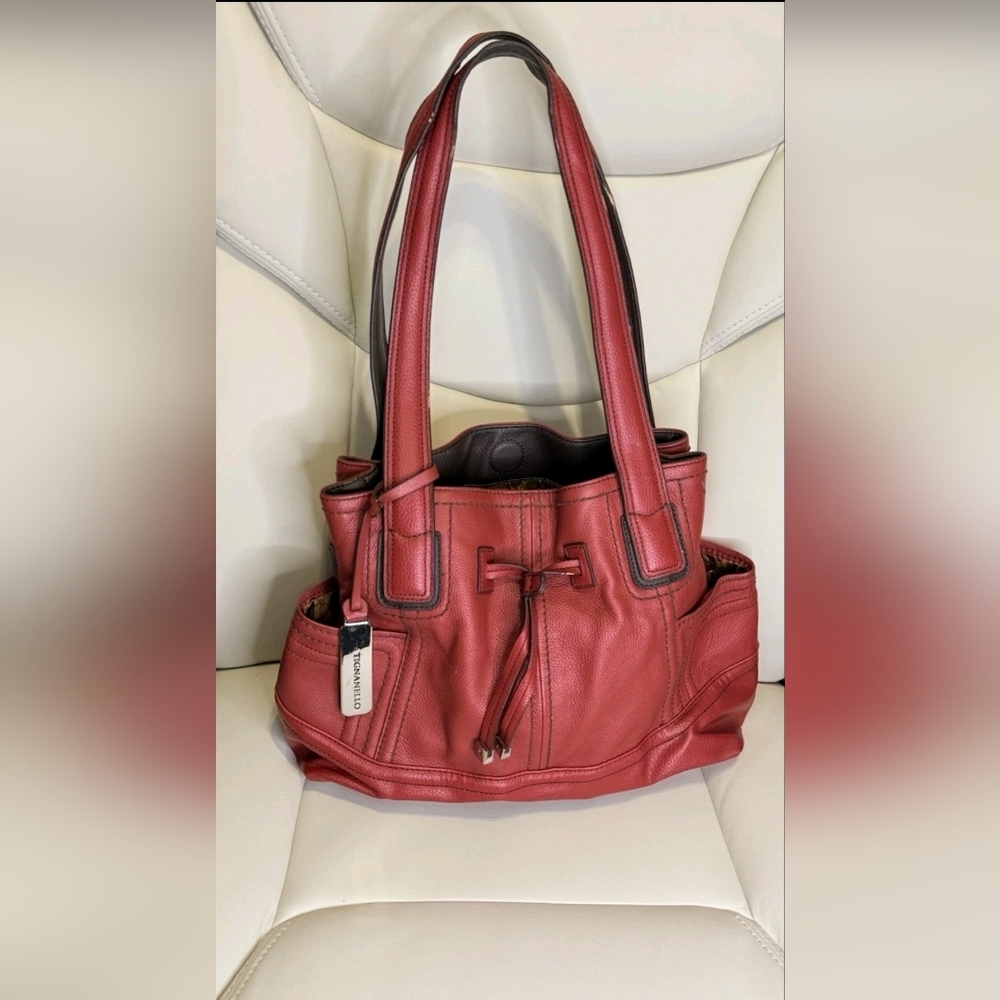 Tignanello Red Leather Women's Bag